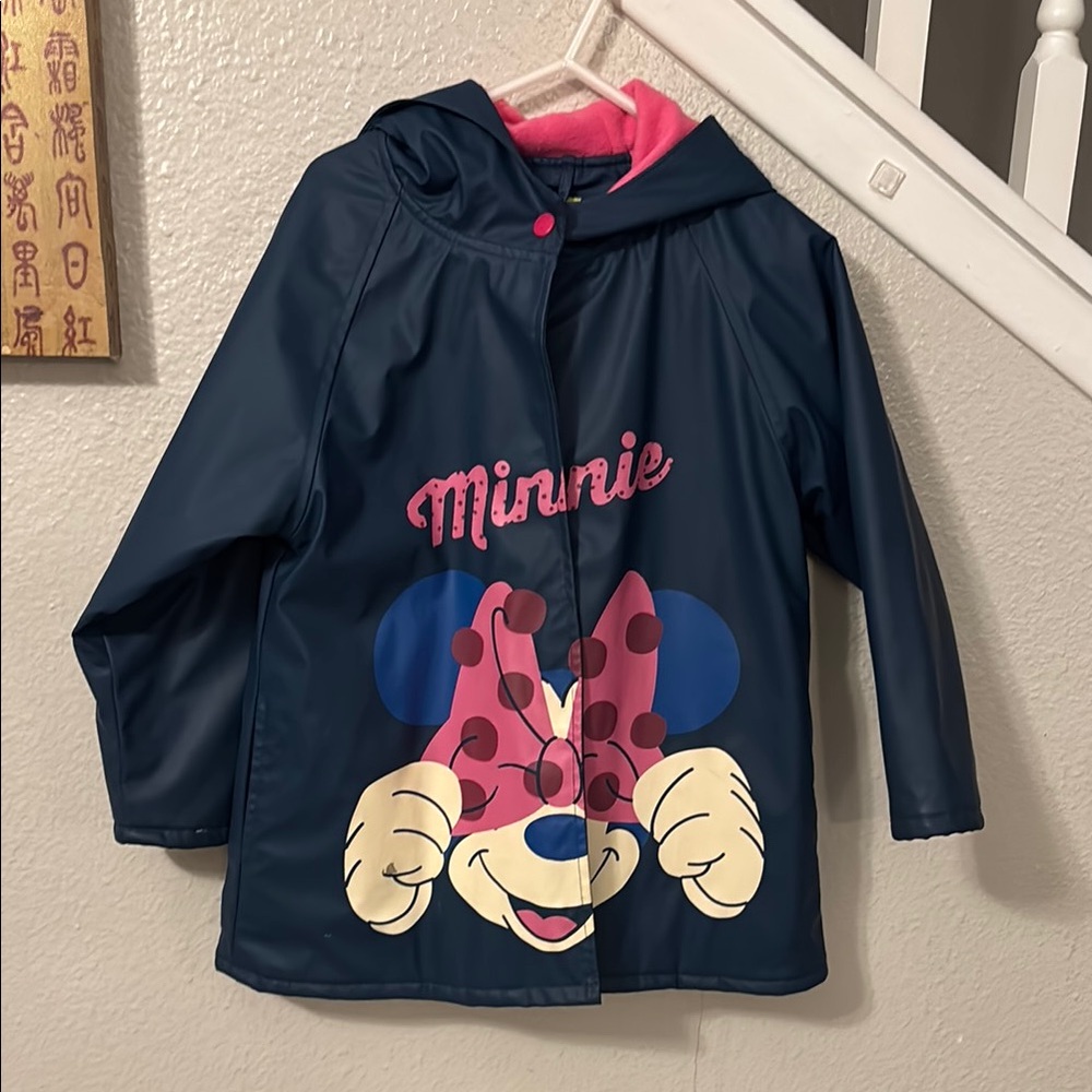 Western Chief Blue Raincoat with Minnie Mouse Graphic